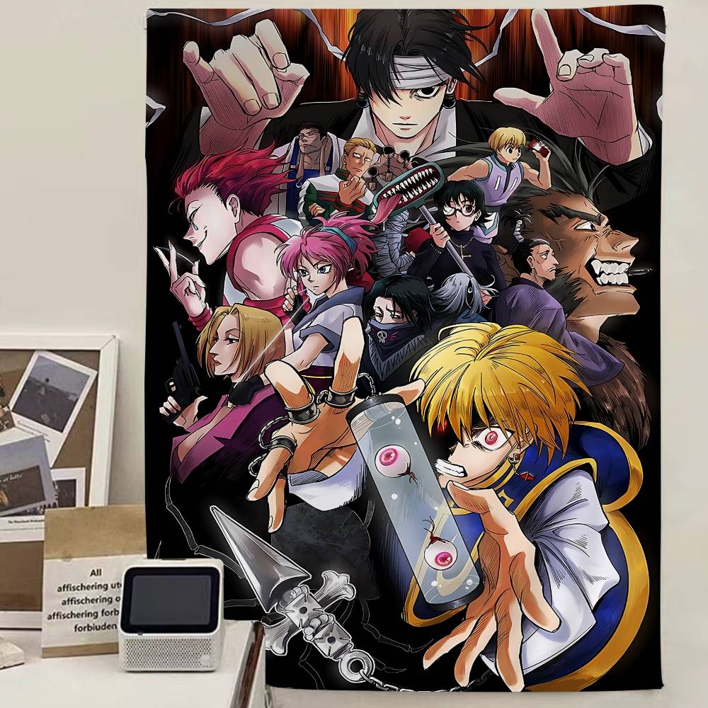 Science Hunter - ハンター×ハンターアニメチャートタペストリーアートサイエンスフィクションルームホームデコレーション格安ヒッピーウォールハンギング
