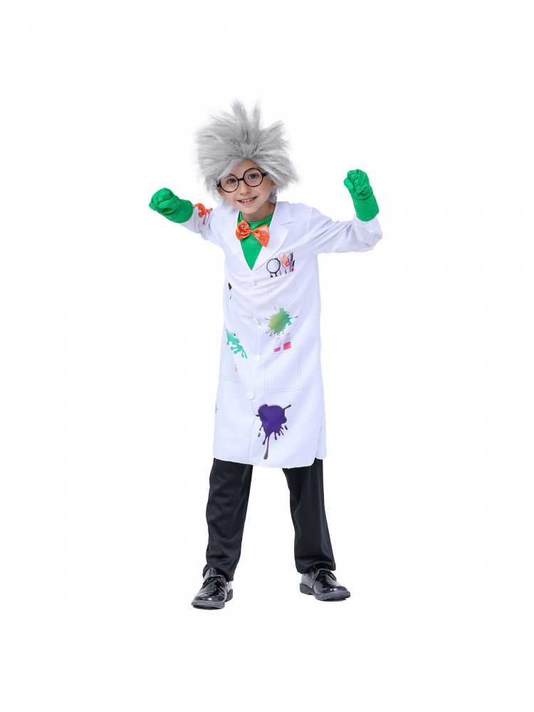 Science Nursery - ハロウィン クレイジー科学者コスチューム 子供用パフォーマンス科学実験衣装 保育園コスプレ服 メムネブランド