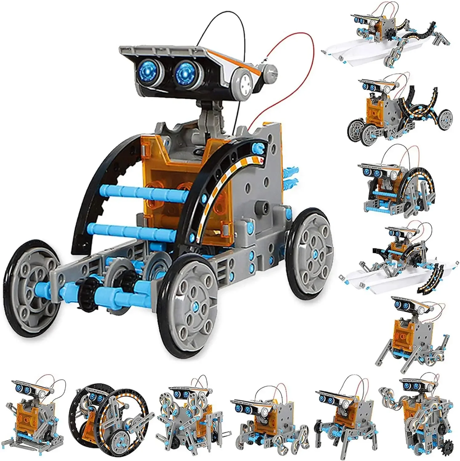 Science Project Robot - 13-in-1 教育ソーラーロボットおもちゃ DIY 建築科学実験キット 8 ～