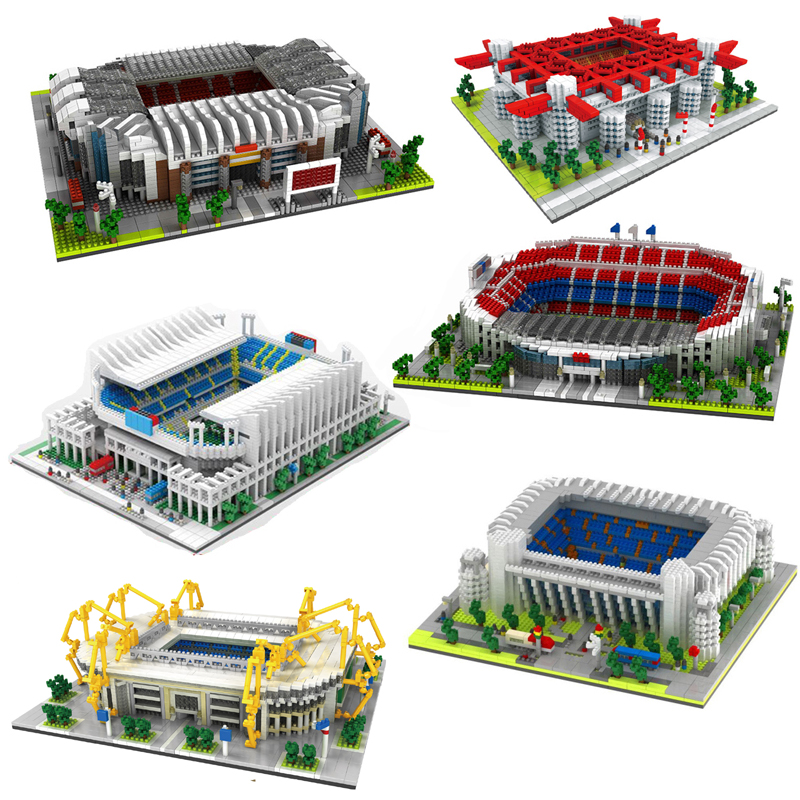 Science Olympiad - バルセロナサッカースタジアムのビルディングブロック、ミニレンガ、大人のための建築ビルディングブロックおもちゃ、サッカー場のギフト、マイクロブロックセット