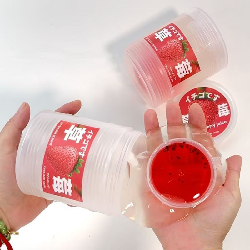 Crystal Growing Kit - 300ml 大型スライム 減圧クリスタルマッド 模擬フルーツジュース 減圧ピンチング ソフトでリラックスできるピンチ