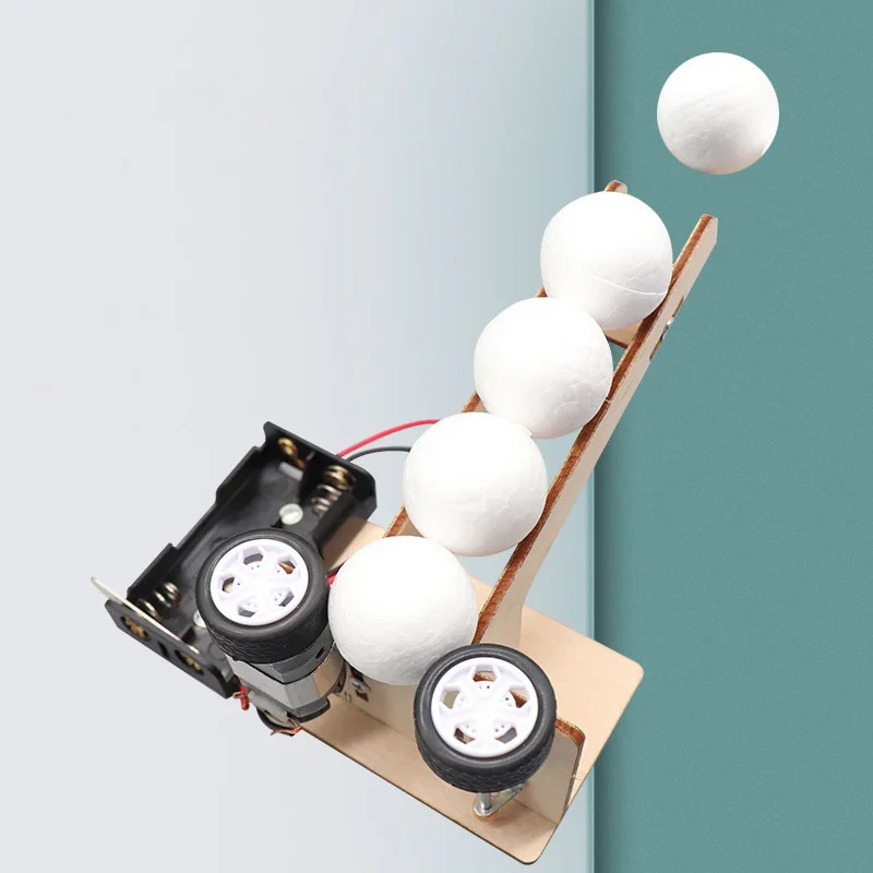 電動ボールピッチングマシンキット DIY科学玩具 教育技術プ - Science Project Diy のレビューと価格