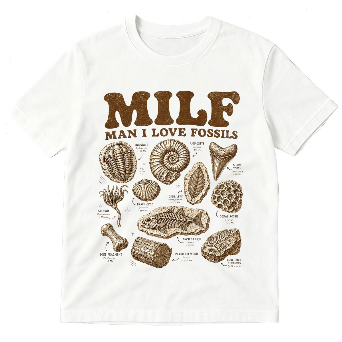 ミルフマン アイ・ラブ・フォッシルズ Tシャツ 面白い古生物 - Science Hunter のレビューと価格