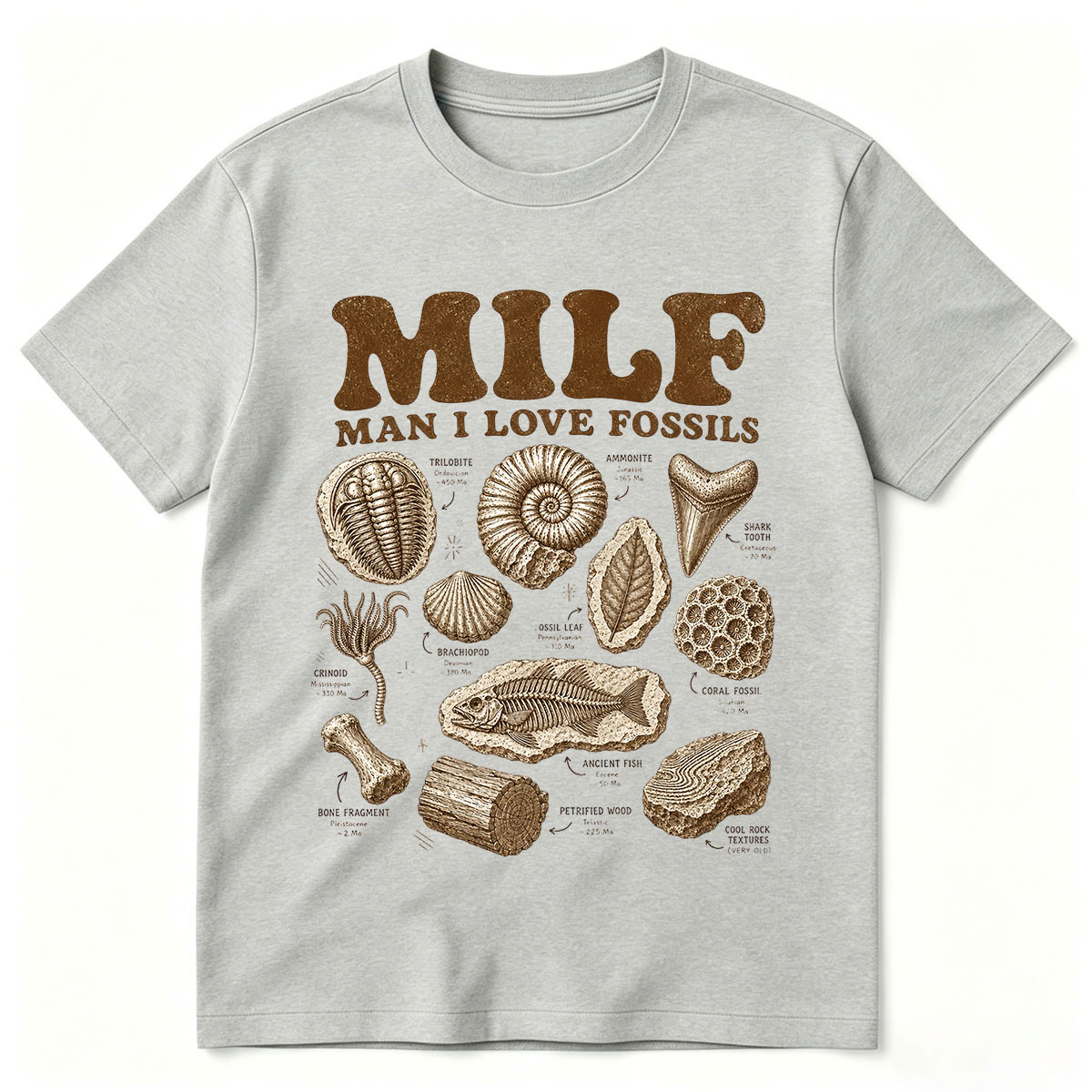 ミルフマン アイ・ラブ・フォッシルズ Tシャツ 面白い古生物 - Science Hunter のレビューと価格