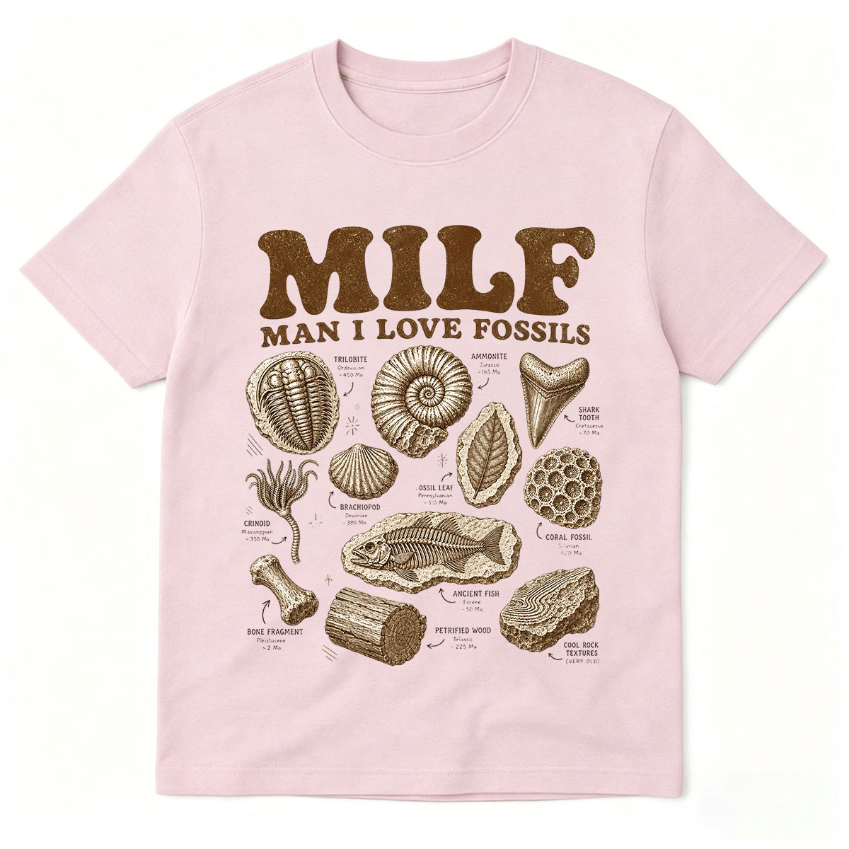 ミルフマン アイ・ラブ・フォッシルズ Tシャツ 面白い古生物 - Science Hunter のレビューと価格