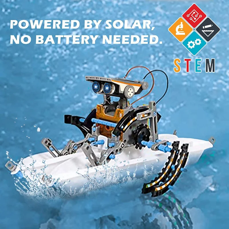 13-in-1 ソーラーパワーロボットキット STEM教育D - Science Project Robot のレビューと価格