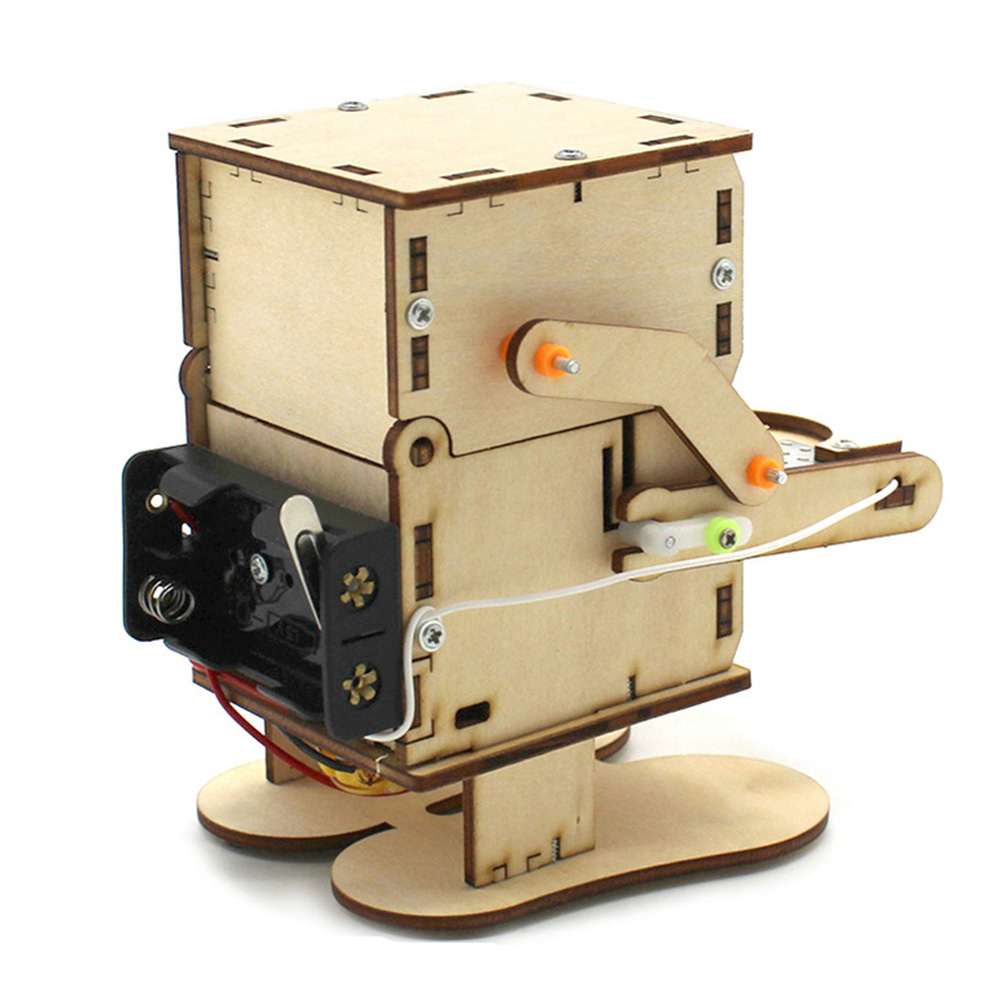 木製組み立てDIYロボットコイン食いしん坊モデルSTEMプロ - Science Project Robot のレビューと価格