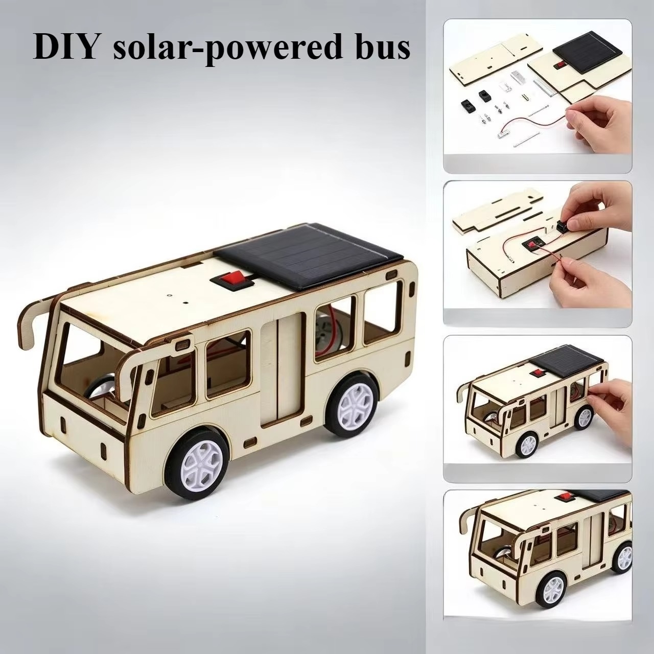 DIYソーラー発電科学教育実験玩具 手作りバス組み立てモデル - Science Project Diy のレビューと価格