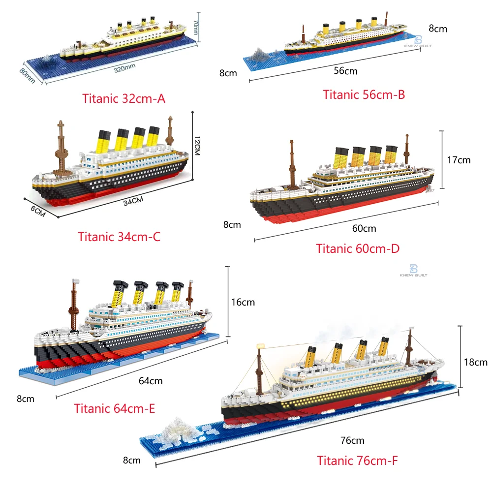 KNEW BUILT 6 種類のタイタニックモデルクルーズ船 - Science Olympiad のレビューと価格