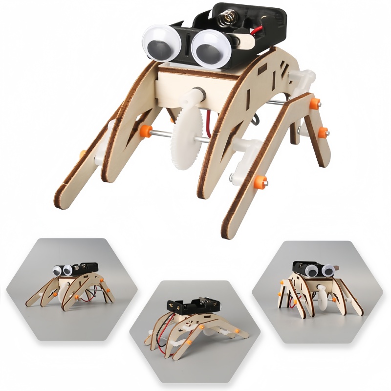 DIY手作り歩行スパイダーロボット バイオニックロボットおも - Science Project Robot のレビューと価格
