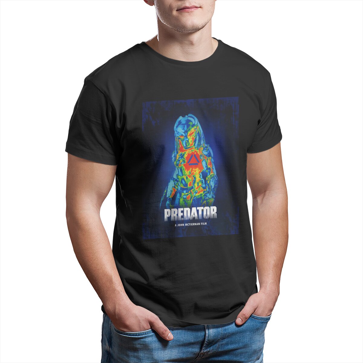 エイリアンvsプレデターハンターTシャツ,プリント綿100% - Science Hunter のレビューと価格