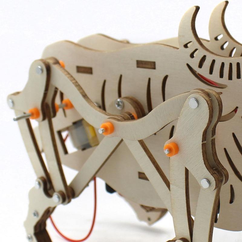 木製機械ロボット牛科学プロジェクト組立キット子供のための教育 - Science Project Robot のレビューと価格