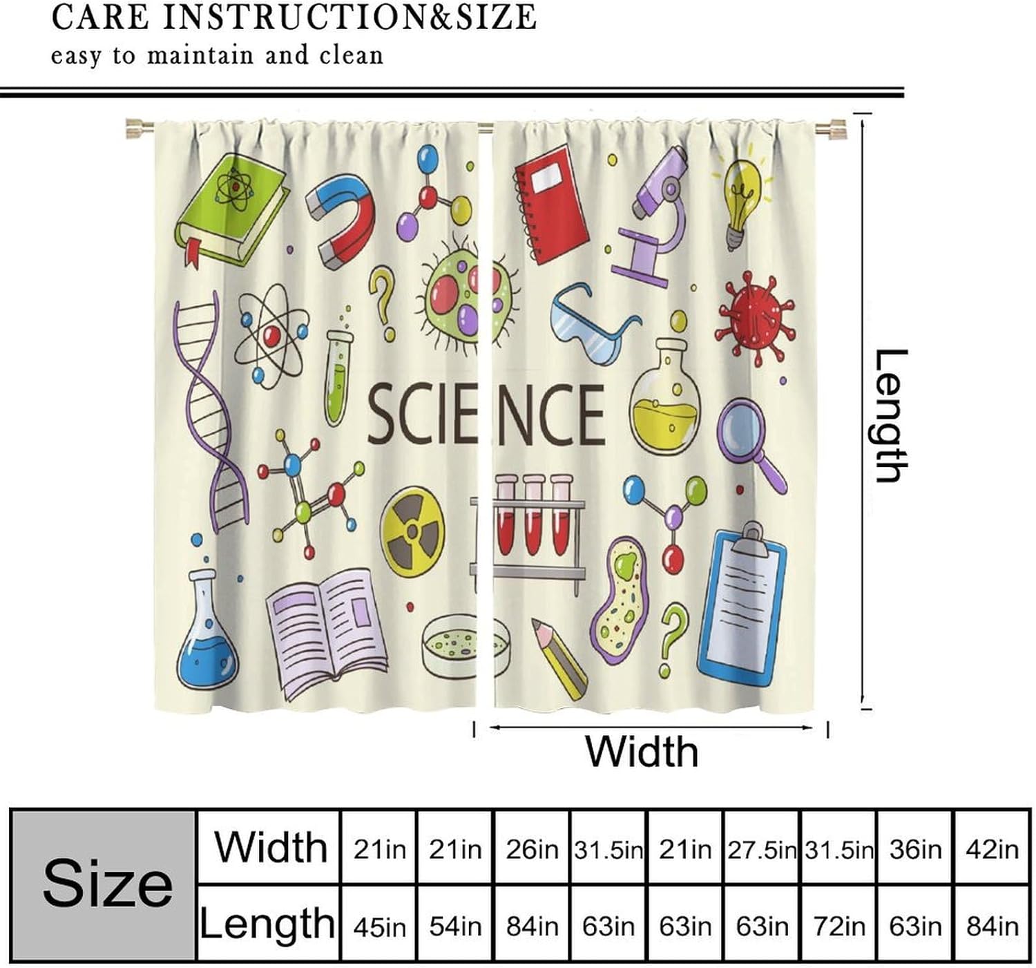 科学カーテン教育STEM教室装飾化学生物学子供保育園ラボポス - Science Nursery のレビューと価格