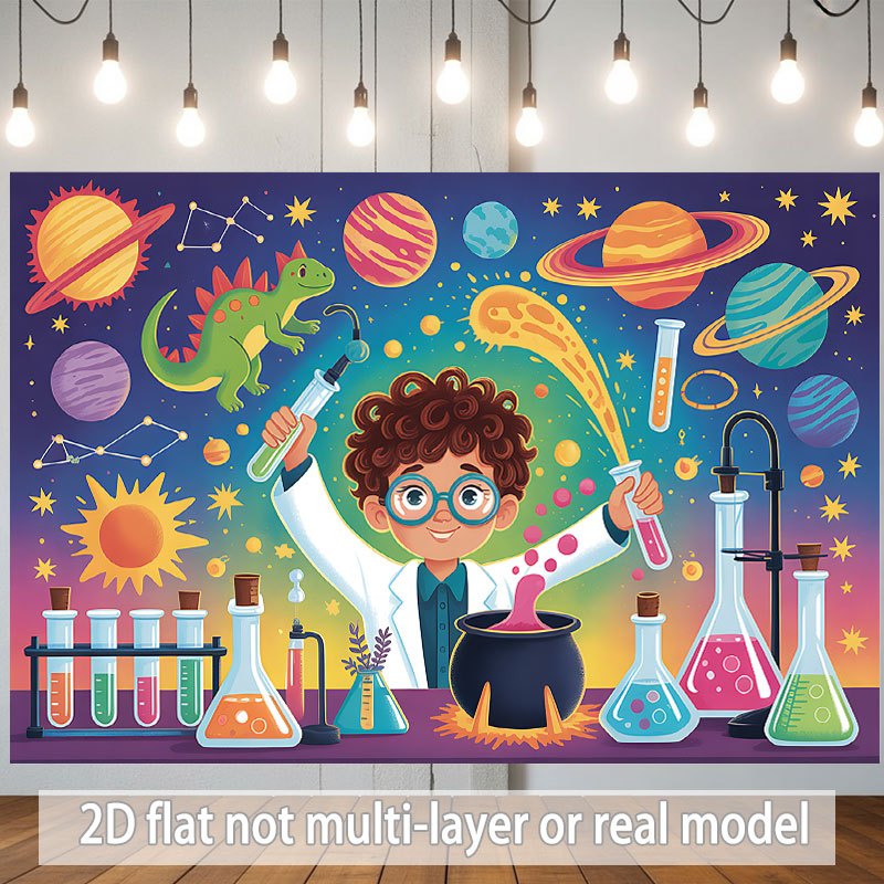 恒星科学壁装飾タペストリー宇宙惑星宇宙飛行士化学恐竜キッズル - Science Nursery のレビューと価格