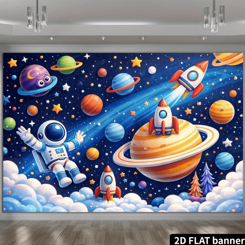 鮮やかな宇宙銀河宇宙飛行士惑星ウォールタペストリー装飾 子供 - Science Nursery のレビューと価格