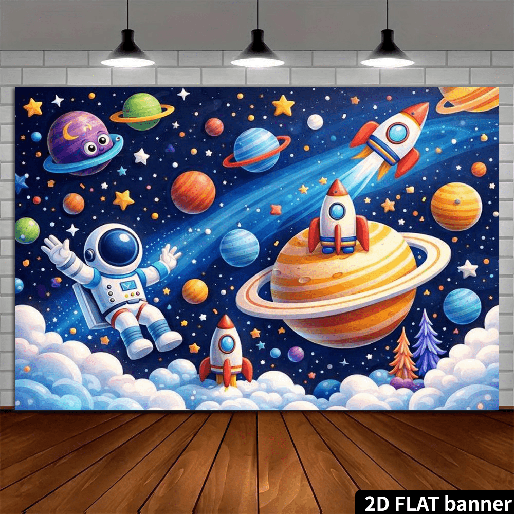 鮮やかな宇宙銀河宇宙飛行士惑星ウォールタペストリー装飾 子供 - Science Nursery のレビューと価格
