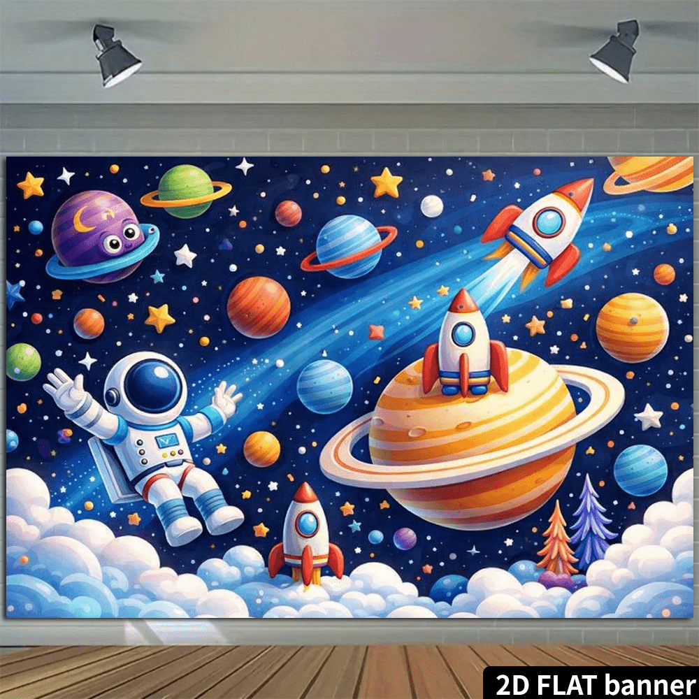 鮮やかな宇宙銀河宇宙飛行士惑星ウォールタペストリー装飾 子供 - Science Nursery のレビューと価格